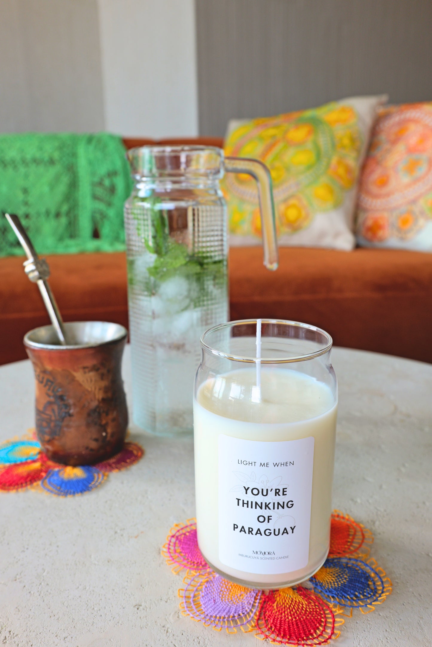 Mburucuyá Candle: Light me When your thinking of Paraguay