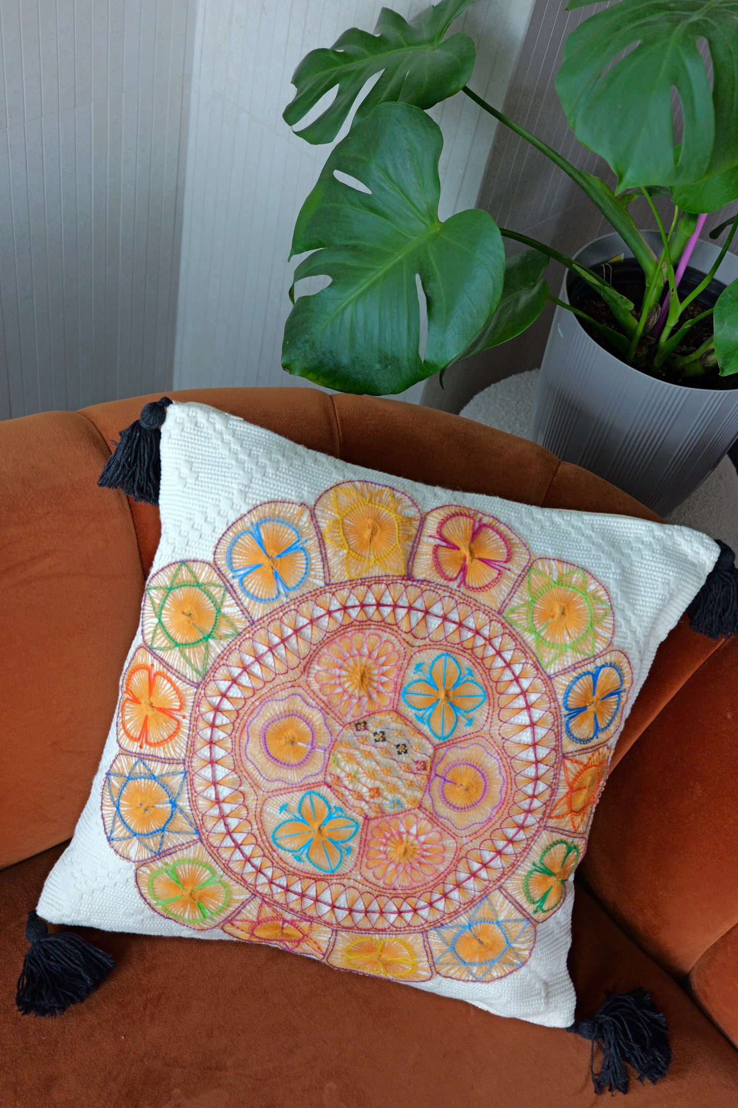 Cushion Cover with Tassels