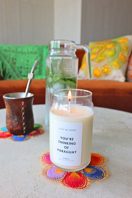 Mburucuyá Candle: Light me When your thinking of Paraguay