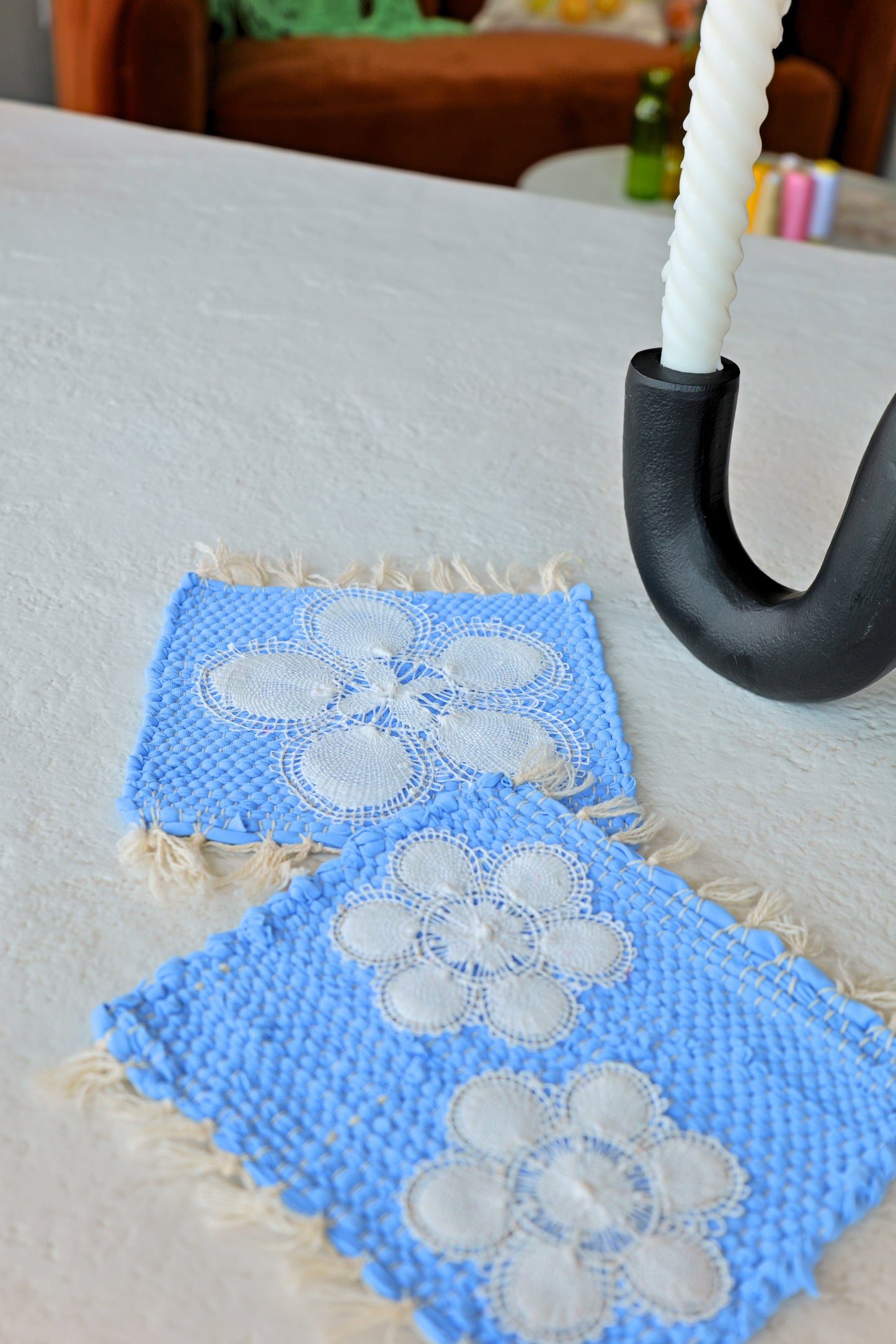 Blue Coasters - Pair