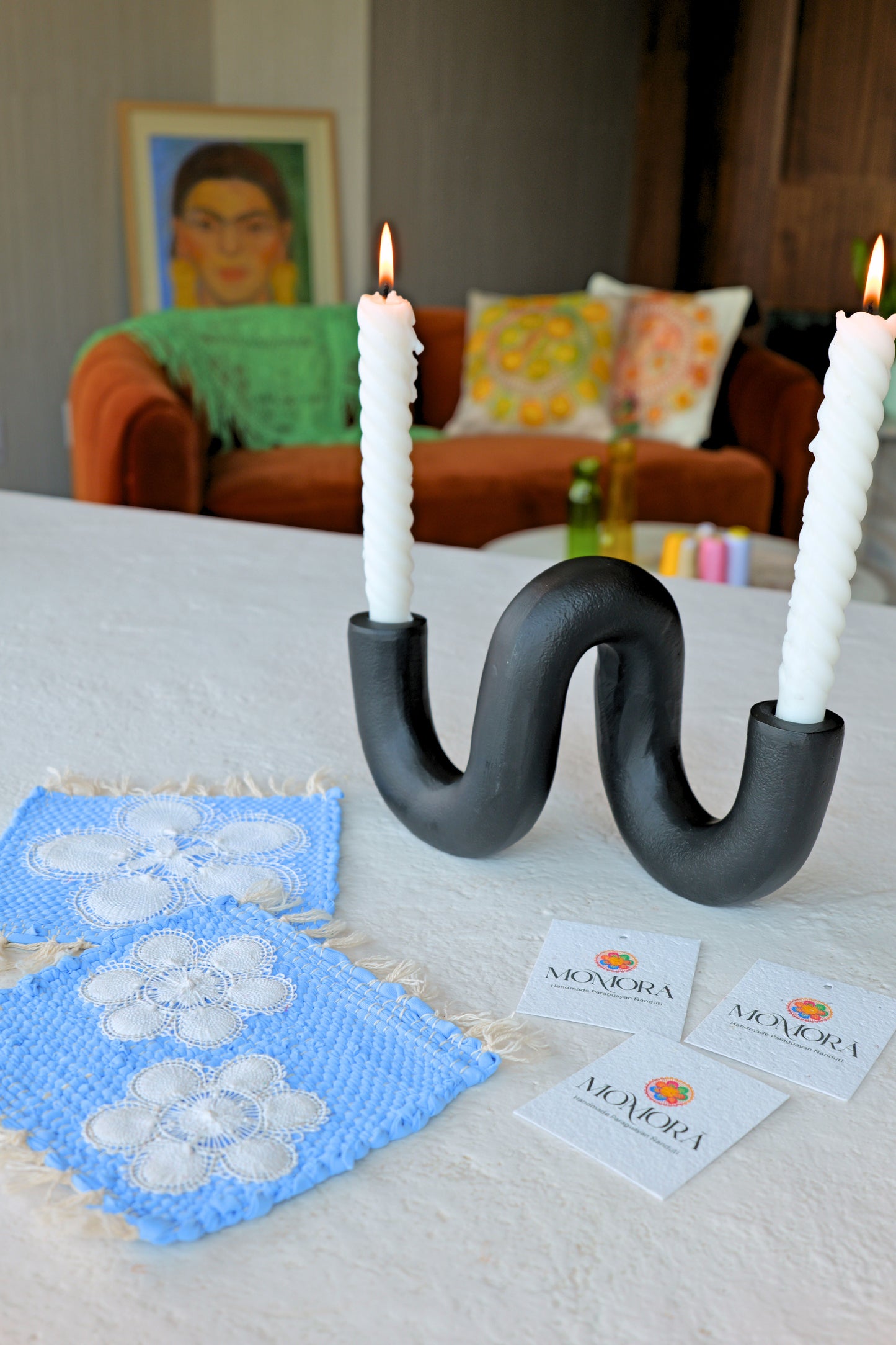 Blue Coasters - Pair