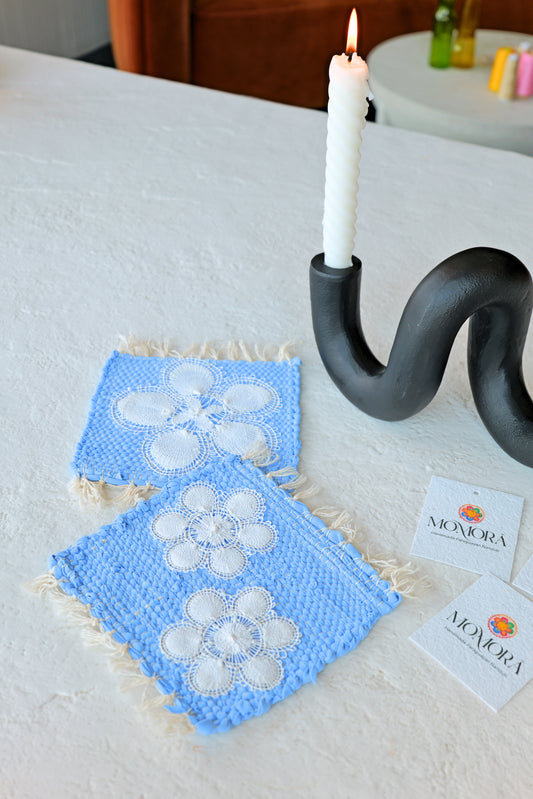 Blue Coasters - Pair