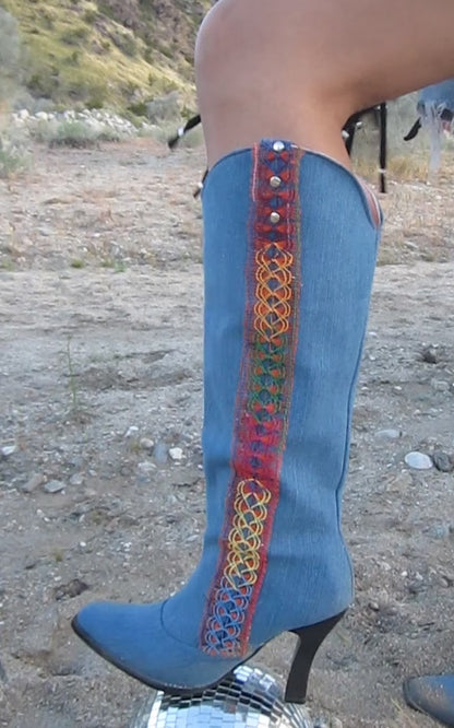 Denim Boots